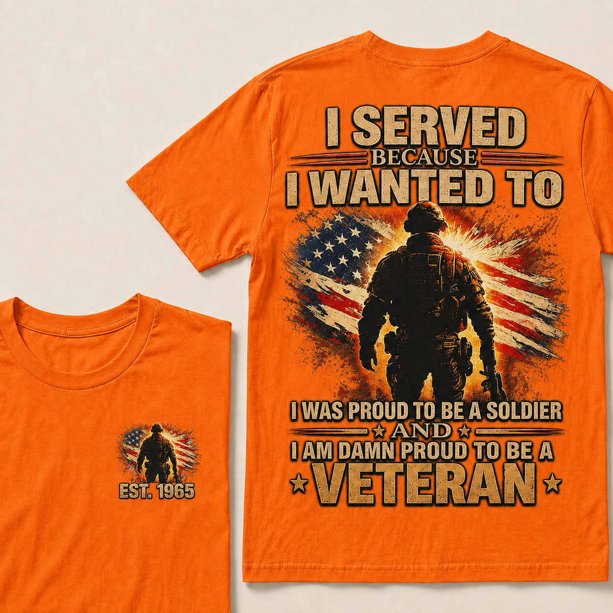 I Served Because I Wanted To I Was Proud To Be A Soldier And I Am Damn Proud To Be A Veteran Custom Year T-shirt