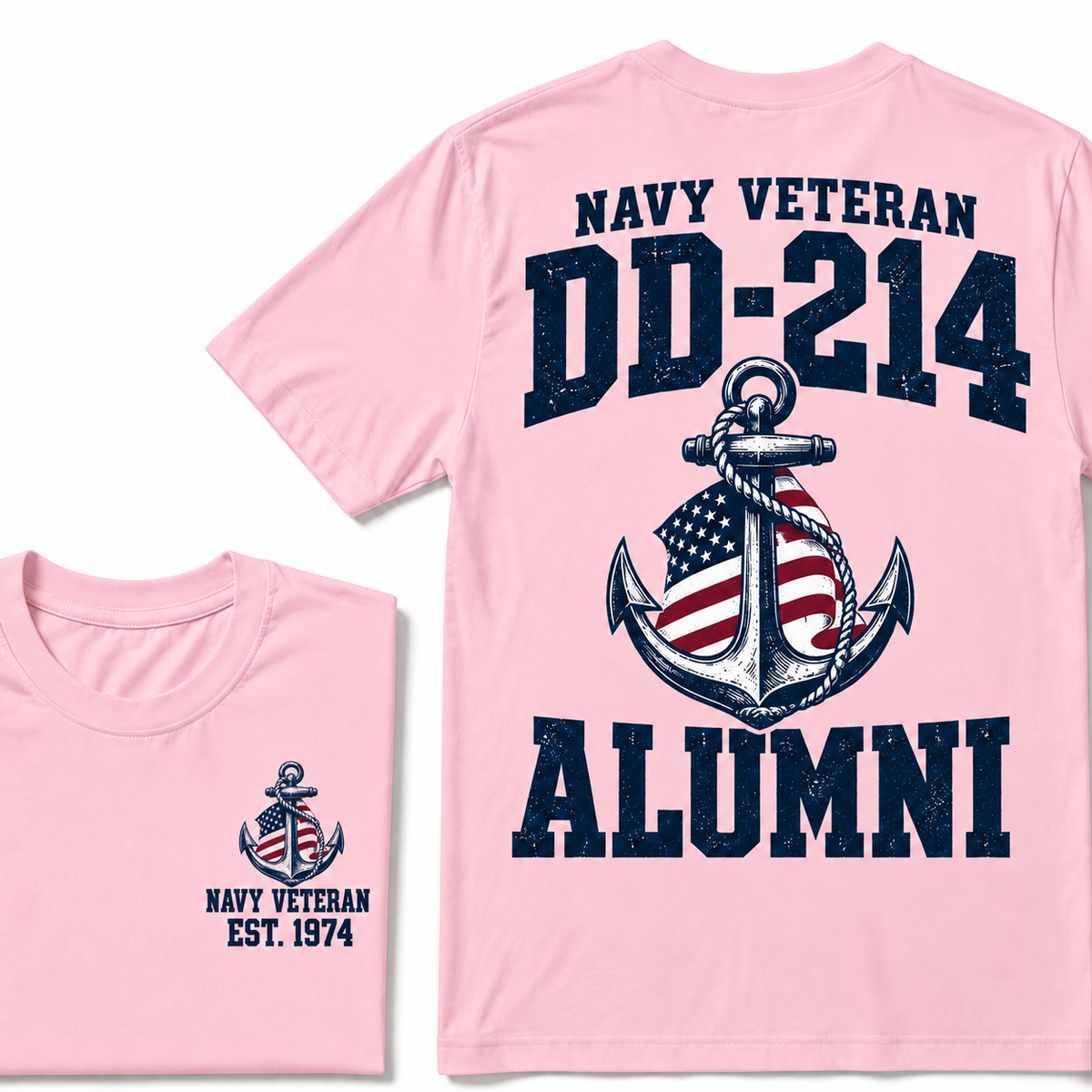 Navy Veteran Dd-214 Alumni Navy Veteran Est. Custom Year T-shirt