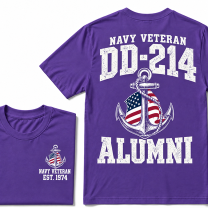 Navy Veteran Dd-214 Alumni Navy Veteran Est. Custom Year T-shirt