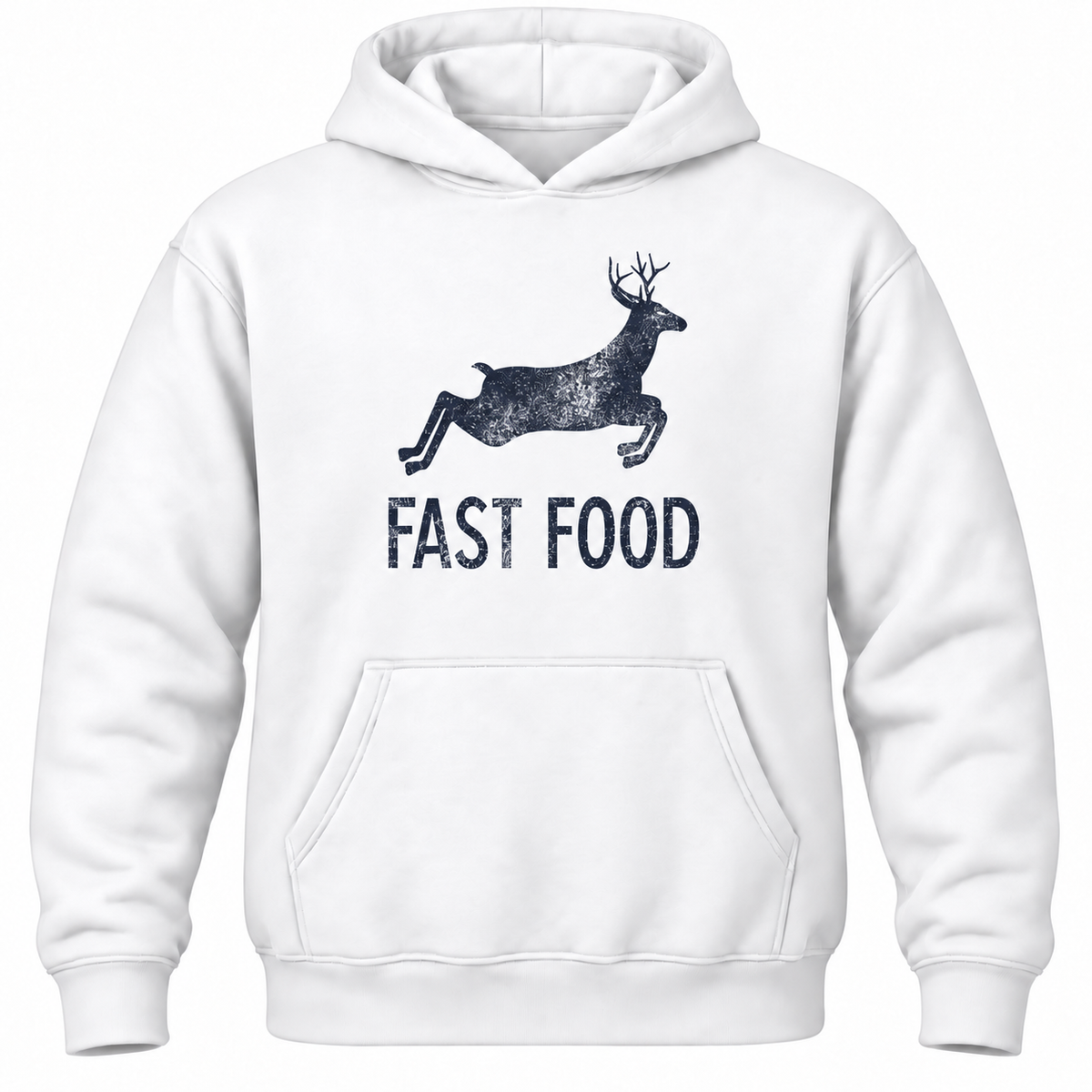 Funny Hunting Hoodie: Fast Food Deer Graphic, Hunter Gift