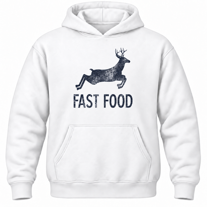 Funny Hunting Hoodie: Fast Food Deer Graphic, Hunter Gift