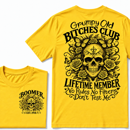 Custom Your Year Grumpy Old Bitches Club Lifetime Member Don't Try Me T-Shirt