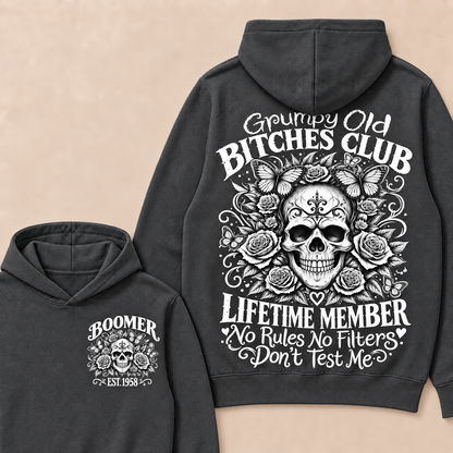 Custom Your Year Grumpy Old Bitches Club Lifetime Member Don't Try Me Hoodie