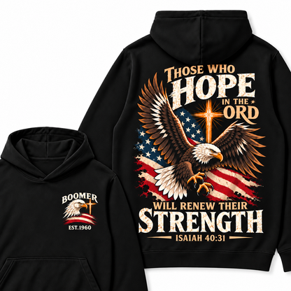 Custom EST.Year Those Who Hope In The Lord Will Renew Their Strength | Isaiah 40:31 Hoodie