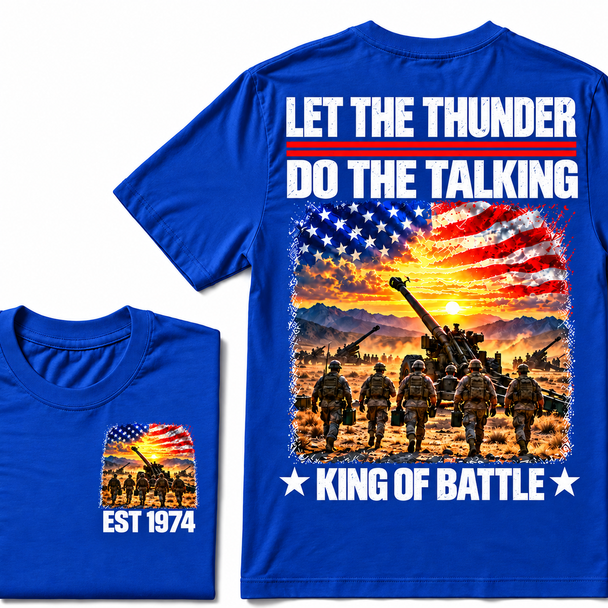 LET THE THUNDER DO THE TALKING KING OF BATTLE Custom Birth Year T-shirts