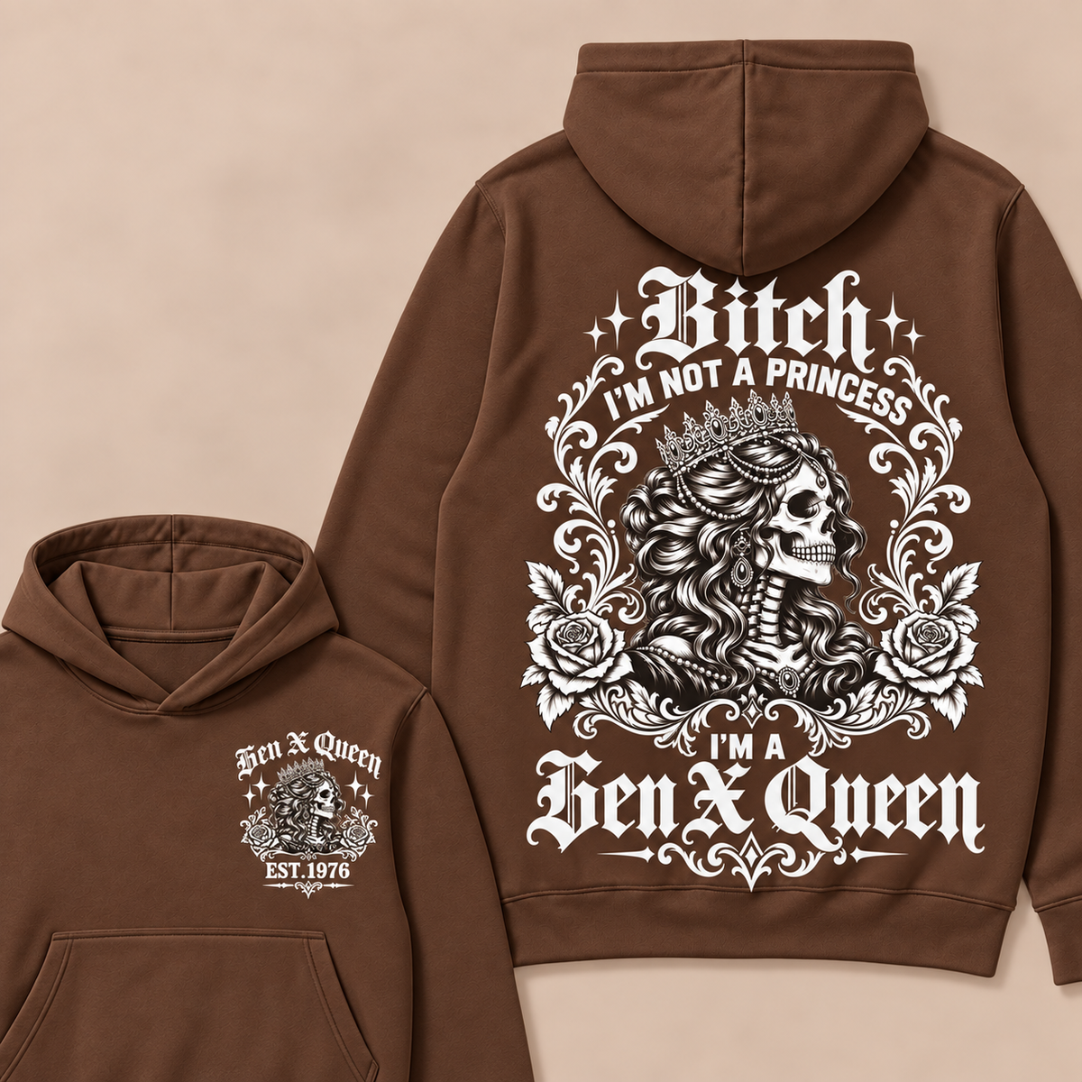 Custom Year  Hoodie | Bitch I'm Not a Princess I'm a Gen X Queen