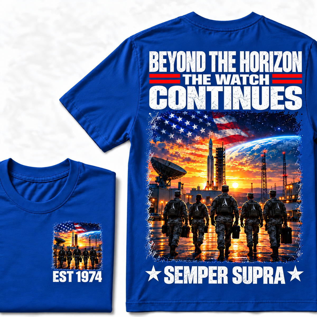 BEYOND THE HORIZON THE WATCH CONTINUES SEMPER SUPRA Custom Birth Year T-shirt