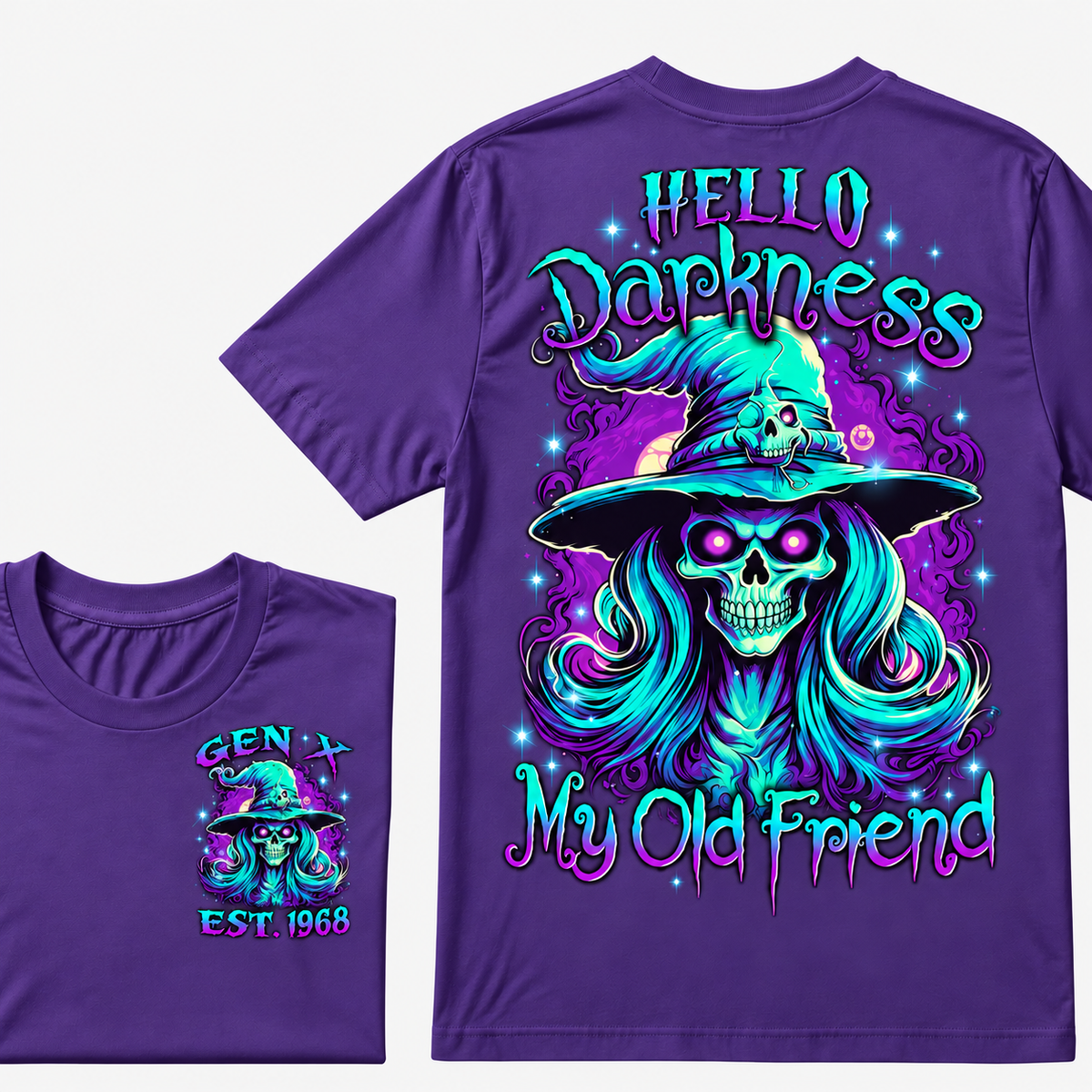 Hello Darkness My Old Friend Witch Halloween Custom Year T-Shirt
