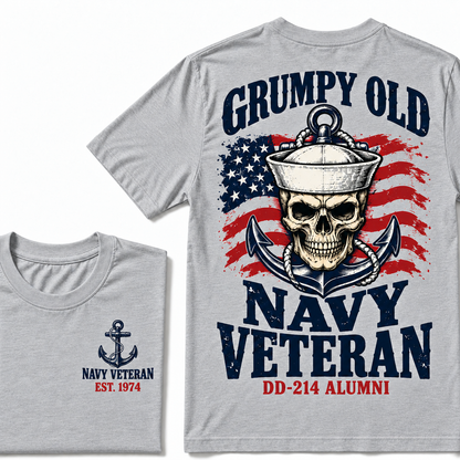 Grumpy Old Navy Veteran Dd-214 Alumni Custom Year T-shirt