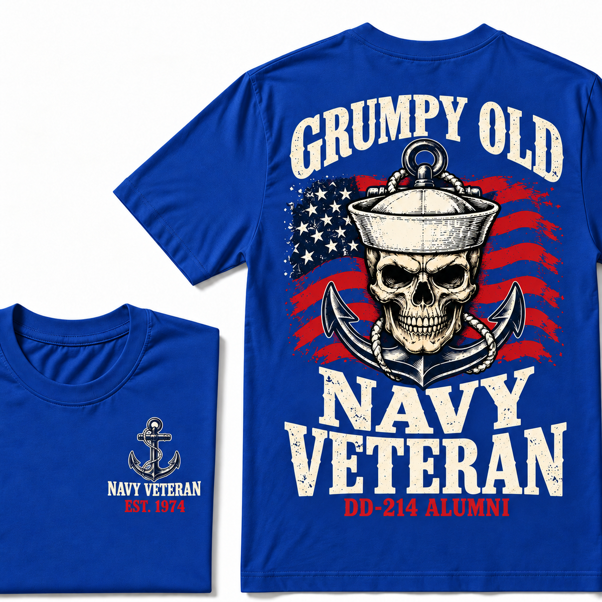 Grumpy Old Navy Veteran Dd-214 Alumni Custom Year T-shirt