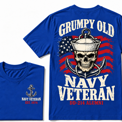 Grumpy Old Navy Veteran Dd-214 Alumni Custom Year T-shirt