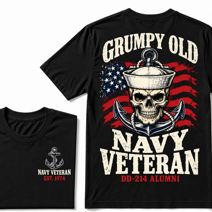 Grumpy Old Navy Veteran Dd-214 Alumni Custom Year T-shirt