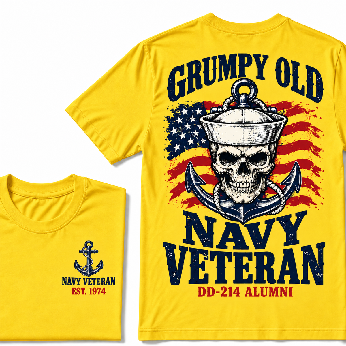 Grumpy Old Navy Veteran Dd-214 Alumni Custom Year T-shirt