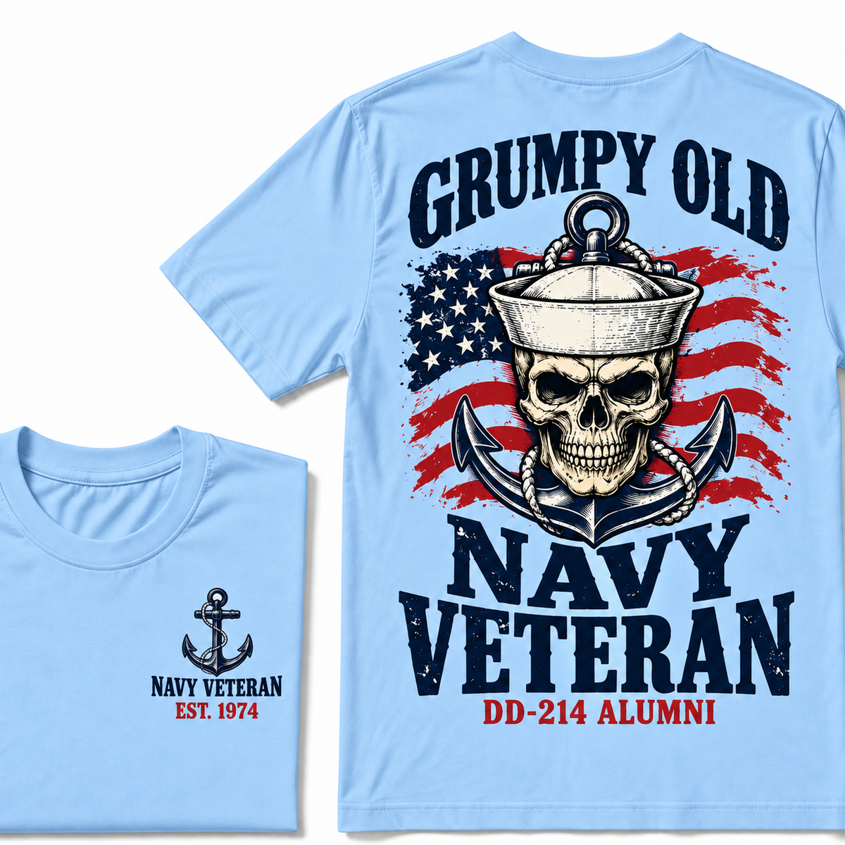 Grumpy Old Navy Veteran Dd-214 Alumni Custom Year T-shirt