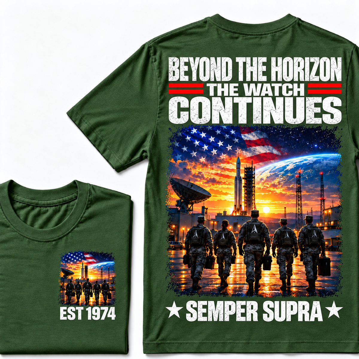 BEYOND THE HORIZON THE WATCH CONTINUES SEMPER SUPRA Custom Birth Year T-shirt