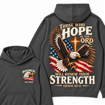 Custom EST.Year Those Who Hope In The Lord Will Renew Their Strength | Isaiah 40:31 Hoodie