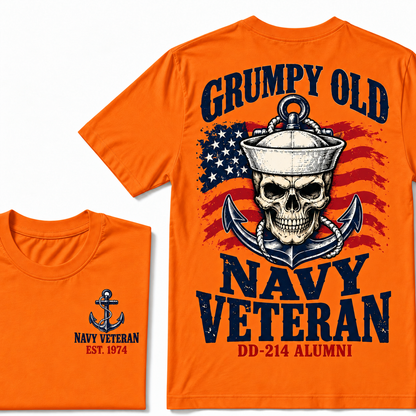 Grumpy Old Navy Veteran Dd-214 Alumni Custom Year T-shirt