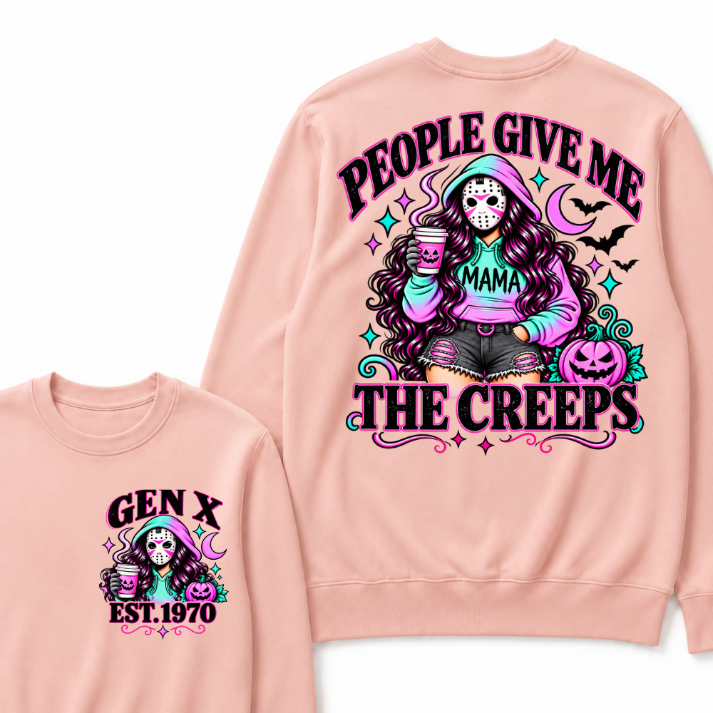 Gen X People Give Me the Creeps Halloween Sweatshirts – Custom Birth Year