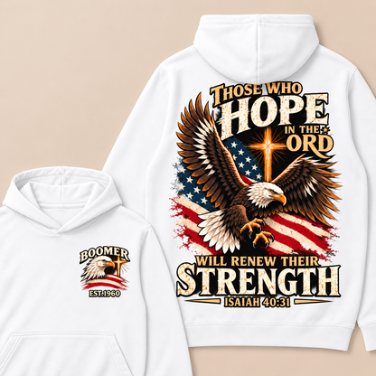 Custom EST.Year Those Who Hope In The Lord Will Renew Their Strength | Isaiah 40:31 Hoodie