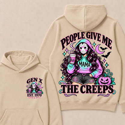 Gen X People Give Me the Creeps Halloween Hoodie– Custom Birth Year