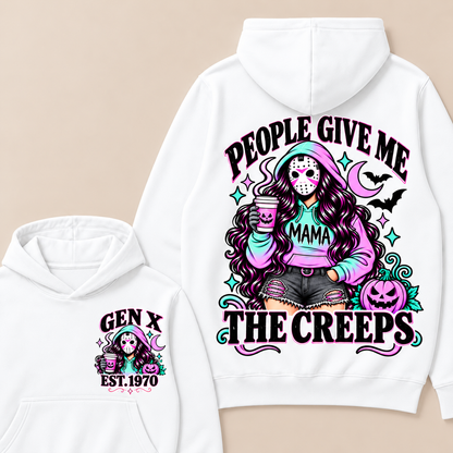 Gen X People Give Me the Creeps Halloween Hoodie– Custom Birth Year