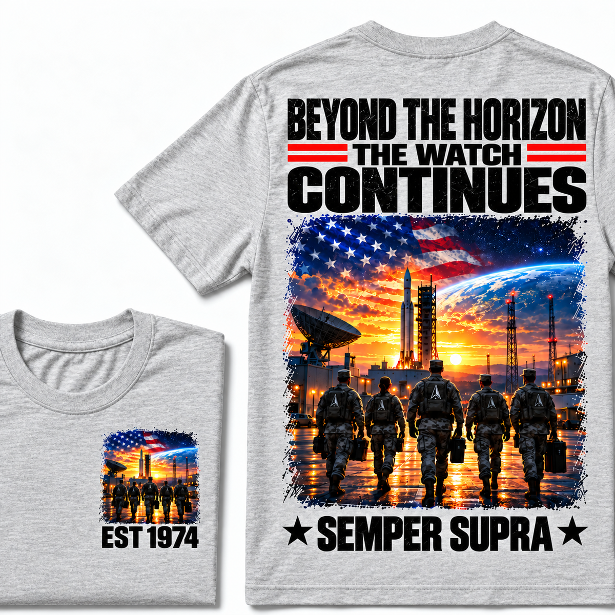 BEYOND THE HORIZON THE WATCH CONTINUES SEMPER SUPRA Custom Birth Year T-shirt