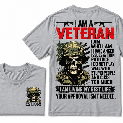 I Am A Veteran I Am Who I Am Custom Year T-shirts