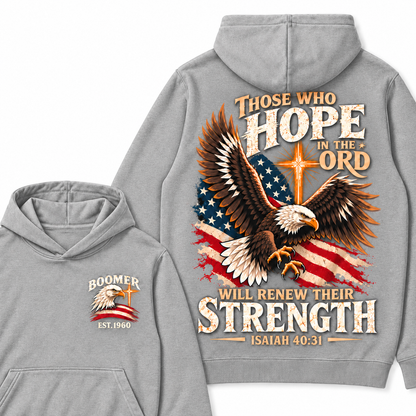 Custom EST.Year Those Who Hope In The Lord Will Renew Their Strength | Isaiah 40:31 Hoodie