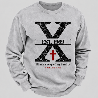 Custom GEN X Year Black Sheep Of My Family Sweatshirt