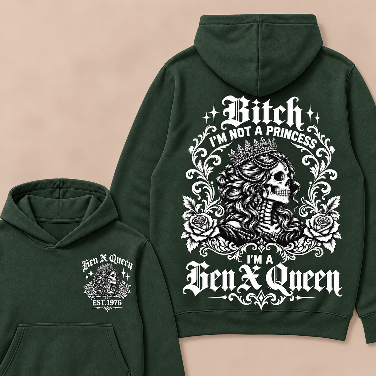 Custom Year  Hoodie | Bitch I'm Not a Princess I'm a Gen X Queen