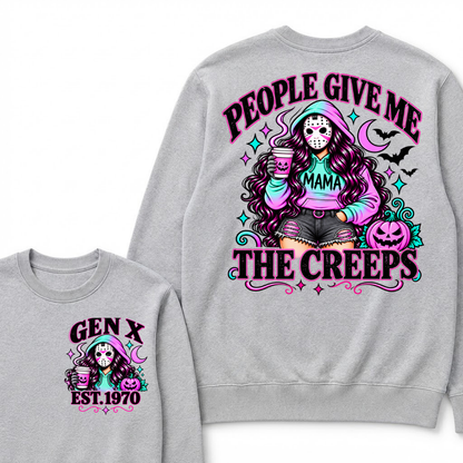 Gen X People Give Me the Creeps Halloween Sweatshirts – Custom Birth Year