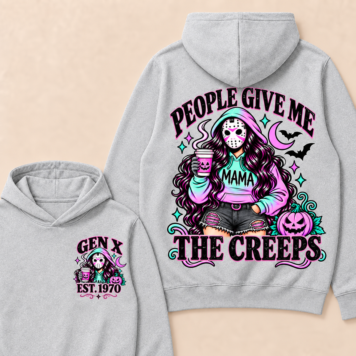 Gen X People Give Me the Creeps Halloween Hoodie– Custom Birth Year