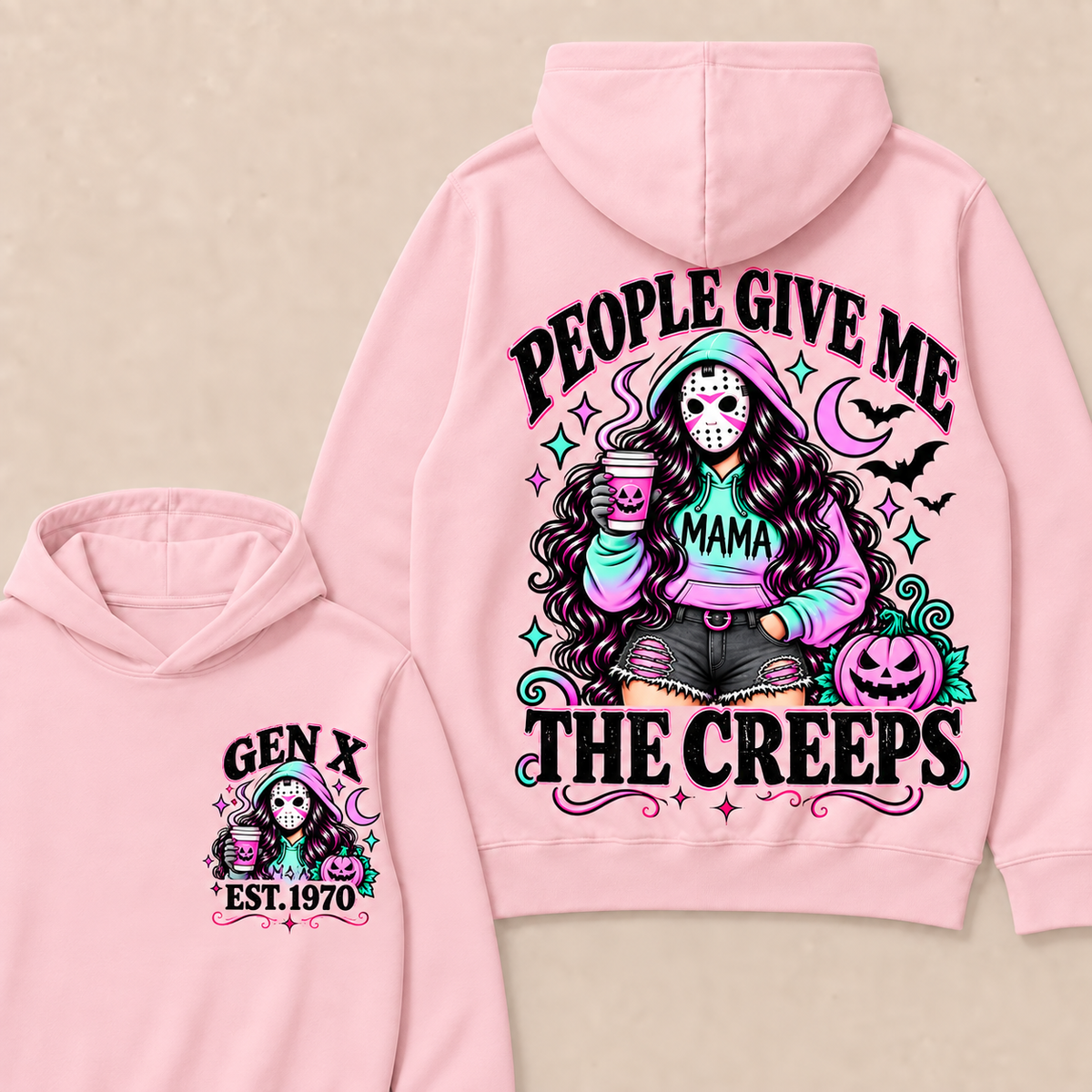 Gen X People Give Me the Creeps Halloween Hoodie– Custom Birth Year