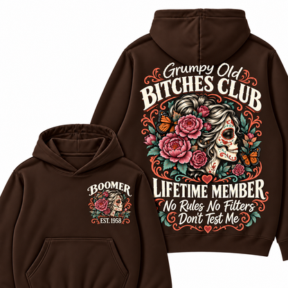 Custom Your Year Grumpy Old Bitches Club Lifetime Member Don't Try Me Hoodies