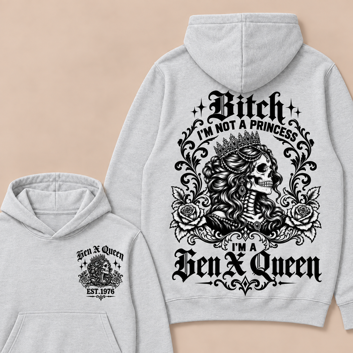 Custom Year  Hoodie | Bitch I'm Not a Princess I'm a Gen X Queen