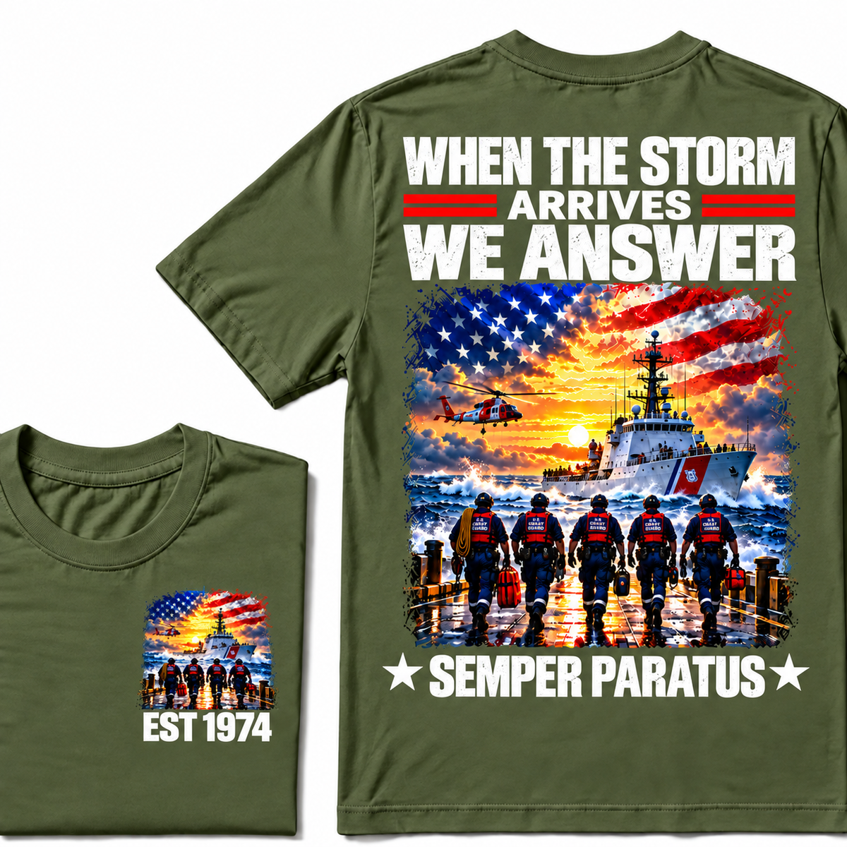 WHEN THE STORM ARRIVES WE ANSWER SEMPER PARATUS Custom Year T-shirt