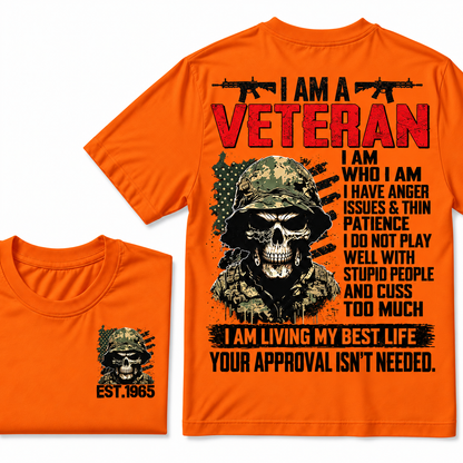 I Am A Veteran I Am Who I Am Custom Year T-shirts