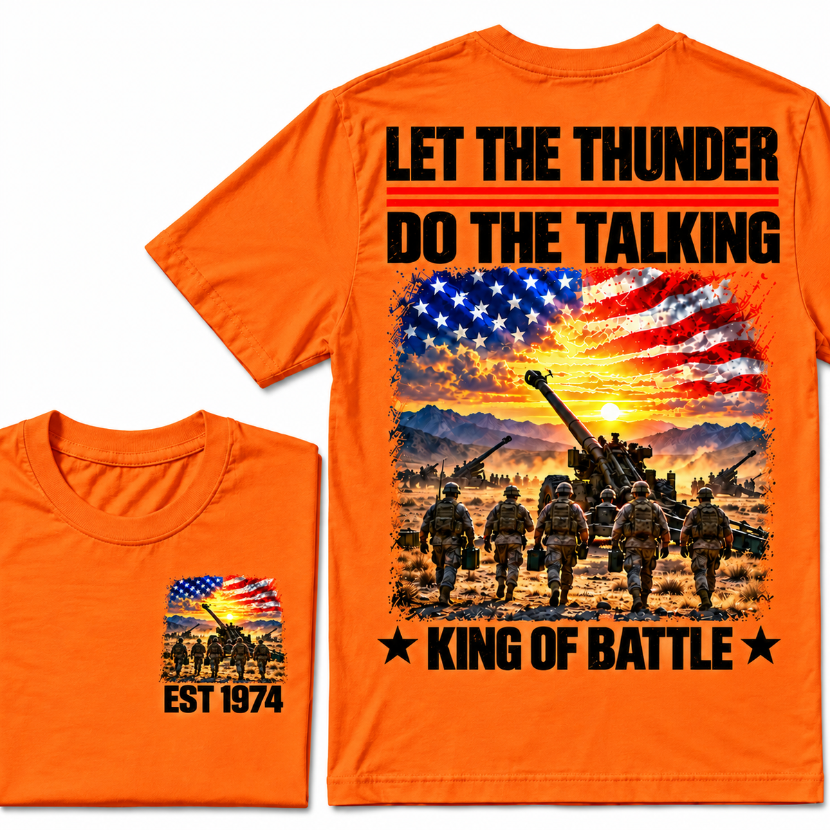 LET THE THUNDER DO THE TALKING KING OF BATTLE Custom Birth Year T-shirts