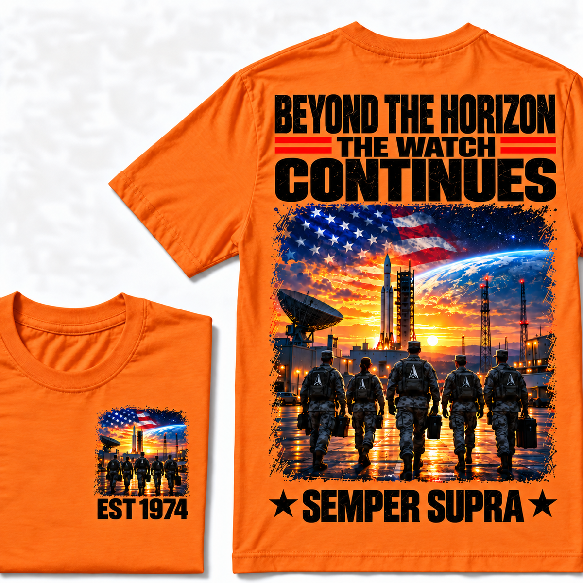 BEYOND THE HORIZON THE WATCH CONTINUES SEMPER SUPRA Custom Birth Year T-shirt