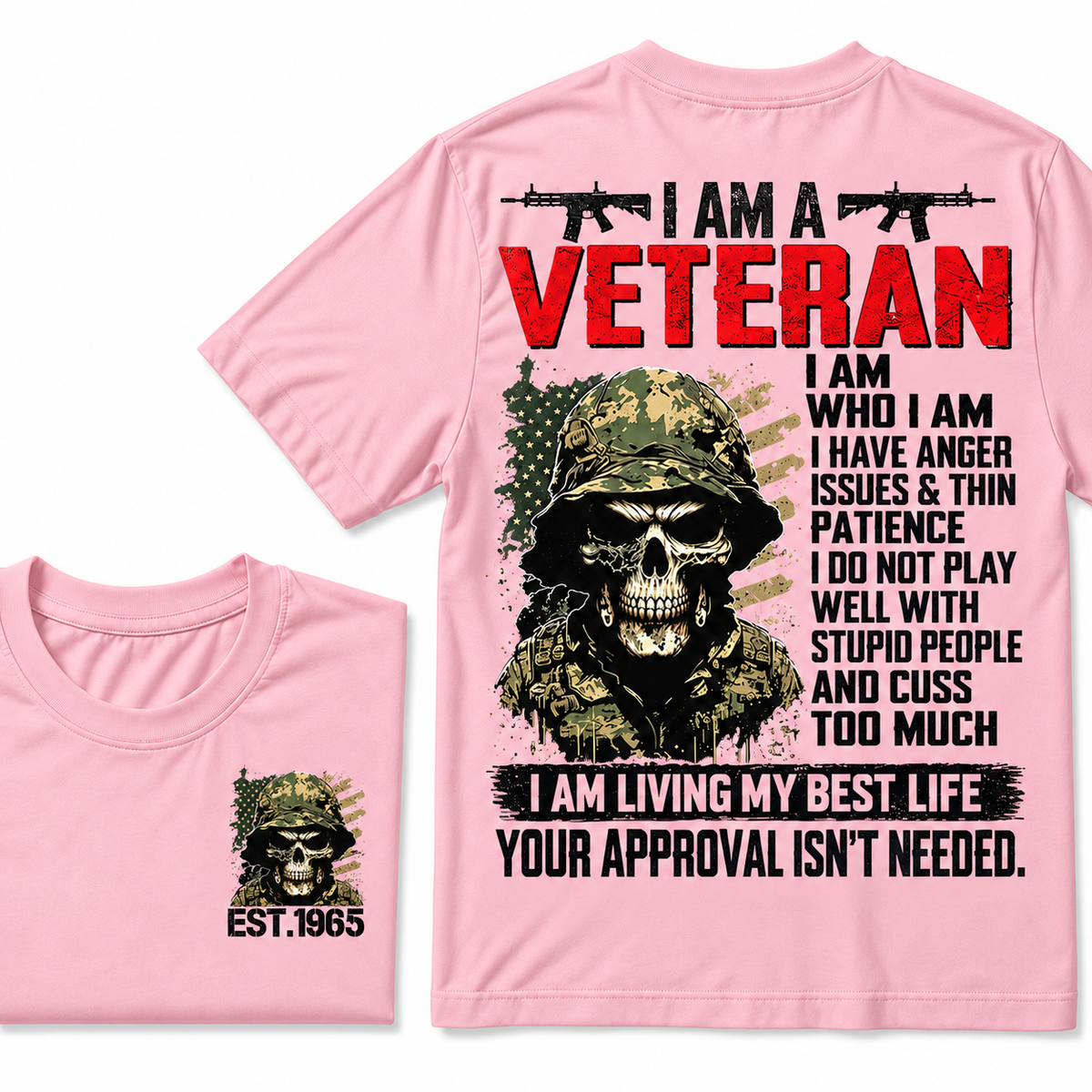I Am A Veteran I Am Who I Am Custom Year T-shirts