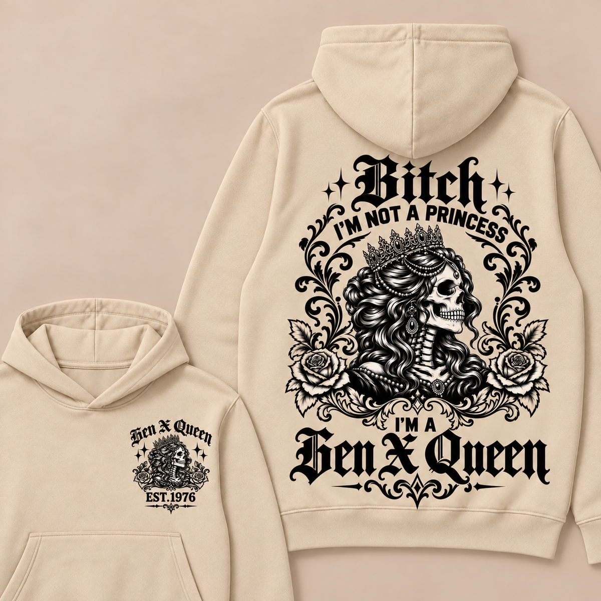 Custom Year  Hoodie | Bitch I'm Not a Princess I'm a Gen X Queen