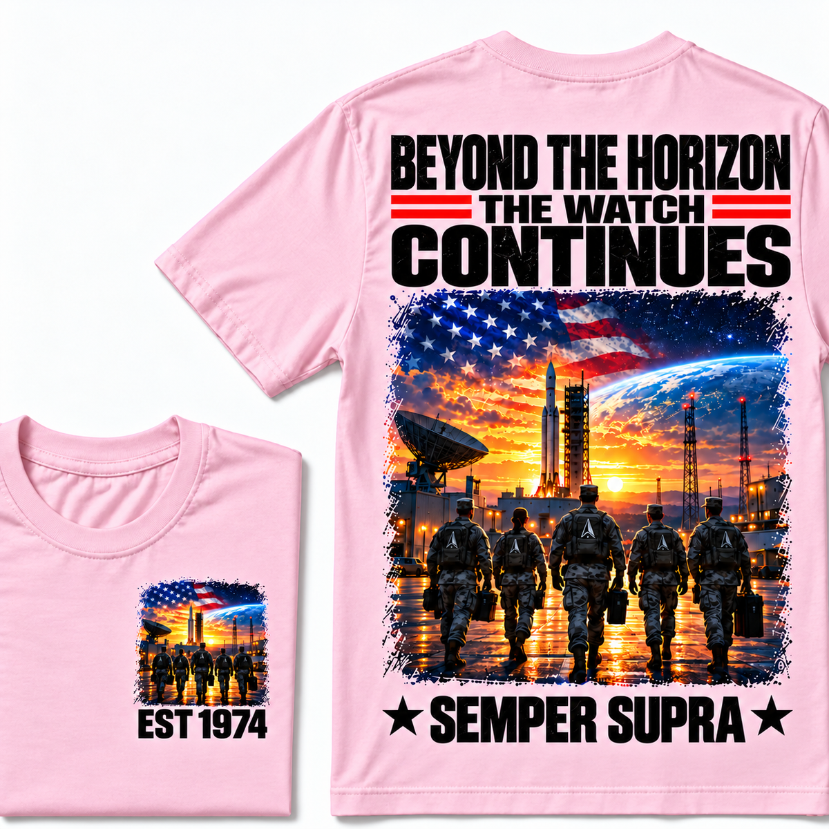 BEYOND THE HORIZON THE WATCH CONTINUES SEMPER SUPRA Custom Birth Year T-shirt