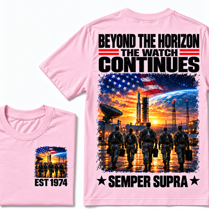 BEYOND THE HORIZON THE WATCH CONTINUES SEMPER SUPRA Custom Birth Year T-shirt