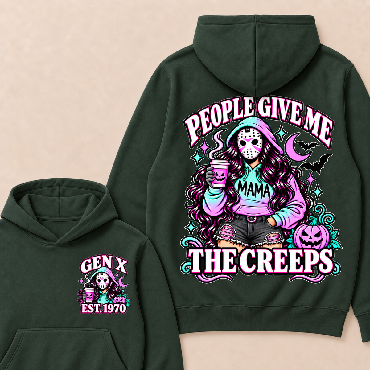 Gen X People Give Me the Creeps Halloween Hoodie– Custom Birth Year
