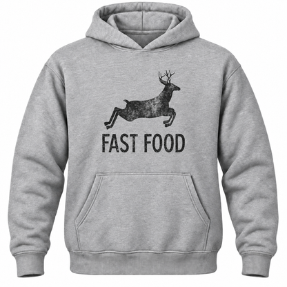 Funny Hunting Hoodie: Fast Food Deer Graphic, Hunter Gift