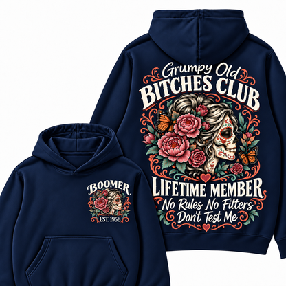 Custom Your Year Grumpy Old Bitches Club Lifetime Member Don't Try Me Hoodies