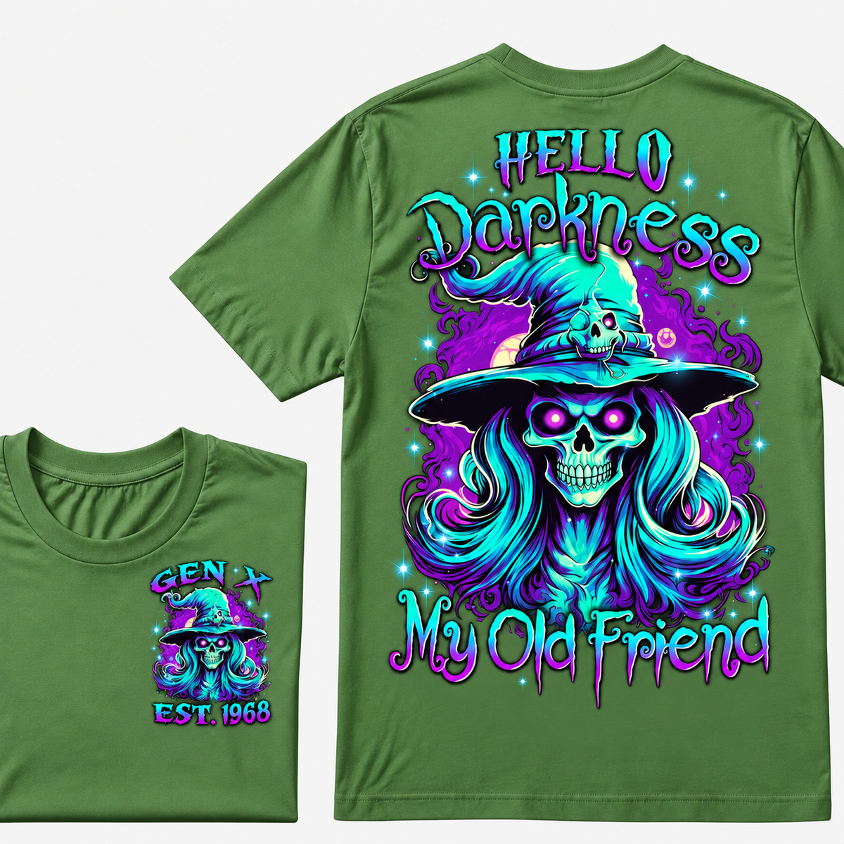 Hello Darkness My Old Friend Witch Halloween Custom Year T-Shirt