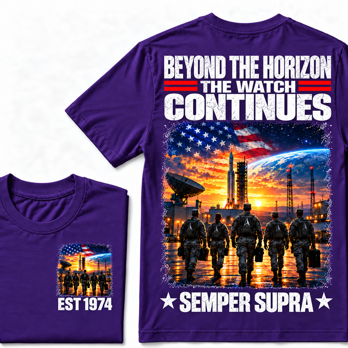 BEYOND THE HORIZON THE WATCH CONTINUES SEMPER SUPRA Custom Birth Year T-shirt