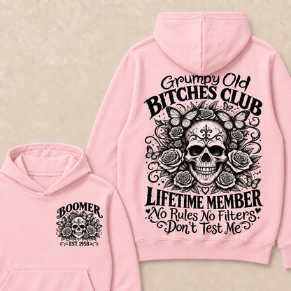 Custom Your Year Grumpy Old Bitches Club Lifetime Member Don't Try Me Hoodie