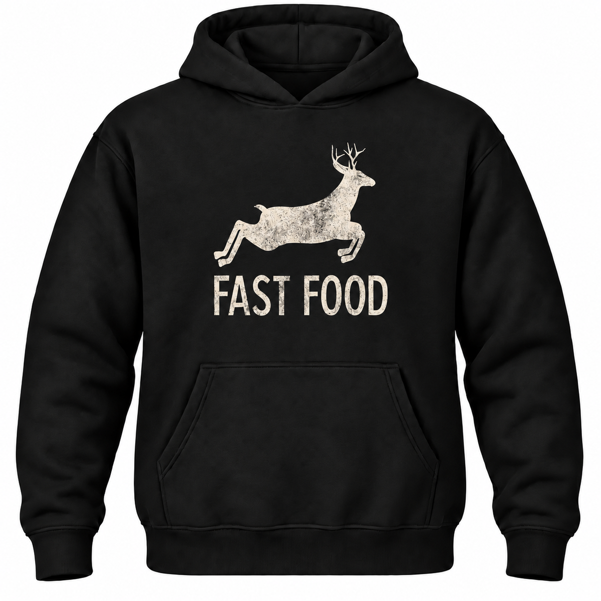 Funny Hunting Hoodie: Fast Food Deer Graphic, Hunter Gift